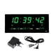 thumbnail image 5 of Reloj de pared LED eléctrico Carga USB Temperatura Decoración Números grandes Relojes de Reloj despertador para tienda Niñas Verde, 5 of 9