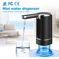 thumbnail image 2 of Foldable Water Dispenser with 1200Mah  for 5 Gallon Bottle, Automatic  Water Pump, Portable Drinking Water Jug Pump for Kitchen, , Office, Camping, Living Room, Beach (Black), 2 of 6