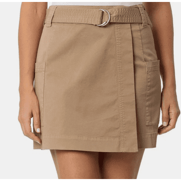 Briggs Women's Belted Twill Cargo Skort, Tan, Large