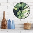 thumbnail image 3 of Flowing Green Wall Clock Modern Small Clock Black Hands for Office, Home, Bedroom,School 9.84in, 3 of 11
