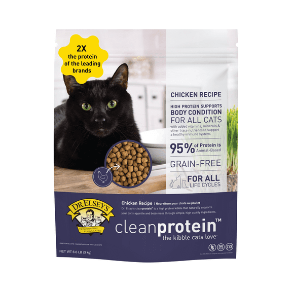 Dr. Elsey's cleanprotein Grain-Free Chicken Flavor Dry Cat Food for All Life Stages, 6.6 lb. Bag