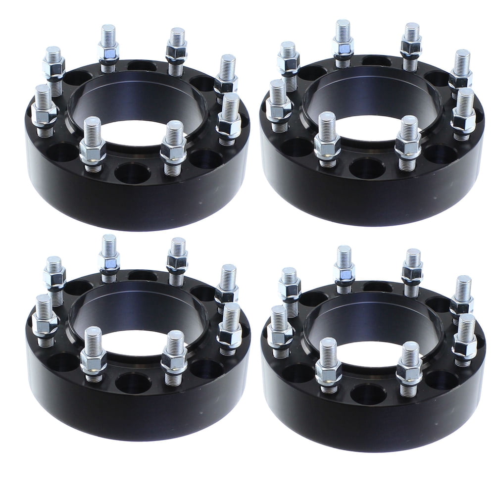 4 Pc Black Hubcentric 8x170 2" Thick Heavy Duty Wheel Spacers Fits