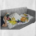 thumbnail image 6 of Fruit Soft Flannel Fleece Throw Blanket, Nature Food with Banana Lemon Avocado Orange Coconut Fresh Agriculture Art Print, Cozy Plush for Indoor and Outdoor Use, 50" x 70", Multicolor, by Ambesonne, 6 of 6