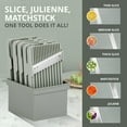 thumbnail image 3 of Emson Mandoline Slicer for Kitchen, All in 1 Mandolin Slicer for Food Works as Potato Slicer, Vegetable Slicer, Mandoline Food Slicer, French Fry Cutter with 5 Blades and Storage Container, Green, 3 of 8