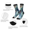 thumbnail image 3 of Fuzoiu Ink Style Wave Dragon Print Kids Socks For Boys Girls,Grip Crew Socks with Non Slip,Lightweight Stretch Crew Socks,Toddlers Crew Boot Socks, 3 of 5