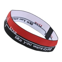 Unique Bargains Breathable Headband Elastic Headband for Sport Black Red 1 Pc