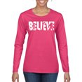 thumbnail image 2 of Wild Bobby Believe Bigfoot Aliens Women Graphic Long Sleeve Tee, 2 of 6