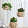 thumbnail image 4 of PEIBang Flower Pot Hanging Baskets with Drainage Holes and Chain,Garden Hanging Planter for Indoor Outdoor Plants, 4 of 6