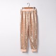 thumbnail image 3 of Deals Clearance under 10.00 Womens Pants Womens Casual Loose Sequins Comfy Work Pants Pockets Elastic High Waist Pants, 3 of 8