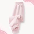 thumbnail image 3 of Bixock Toddler Boys Sweatpants Elastic Waist Jogger Pants Cotton Kids Solid Color Side Pocket Fleece Lined Loose Stretch Fall Winter Sport Daily Wear Size 3-4Years, 3 of 5