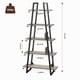 thumbnail image 2 of Yeshouse estantería de 5 niveles 2024, madera rústica estilo escalera, diseño industrial, ideal para sala, dormitorio u oficina en casa, 2 of 5