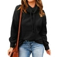 thumbnail image 2 of Cowl Neck Tops for Women Casual Long Sleeve Turtleneck Shirts Ladies Drawstring Tunic Sweatshirt Pullovers Top, 2 of 5