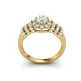 thumbnail image 3 of 2carat Round Cut Diamond Prong Cluster Bridal Flower Engagement Ring Solid 14K Gold GH I1, 3 of 3
