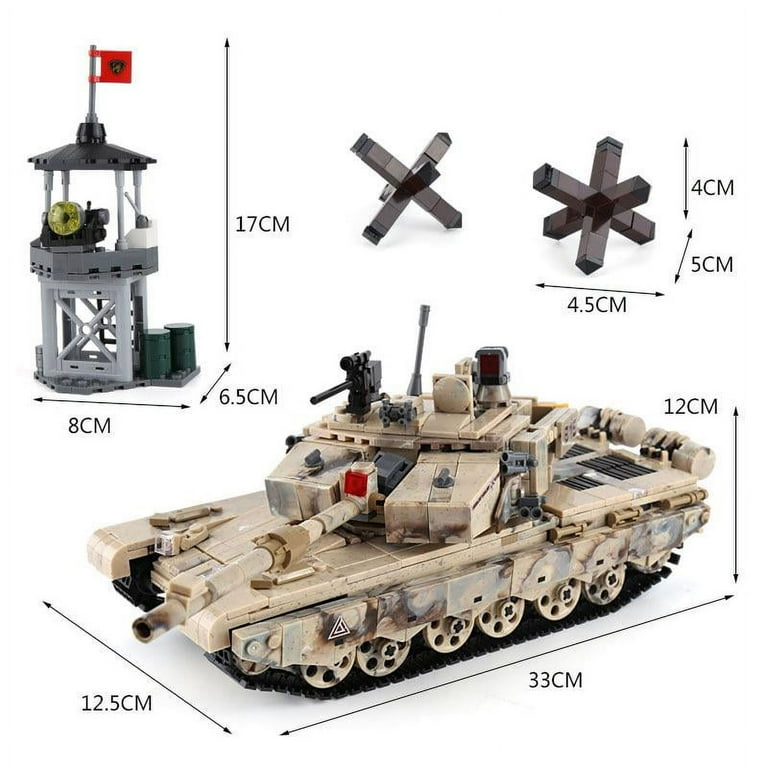 Army Toys - WW2 Tank - Military Building Blocks Set - 99 Main Battle Tank  Model Building Blocks Brick Set 