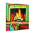 thumbnail image 2 of Fireplace in Pop-Art - Canvas, 2 of 10