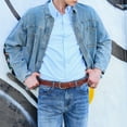 thumbnail image 6 of Fianmy Men's Genuine Leather Belt, Handmade Casual Dress Jeans Leather Belts for Men, 6 of 8