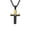 STN246BLGO, variant on Men's Titanium Steel Two-tone Inlaid Cross Pendant