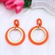 thumbnail image 1 of Pendientes de acrílico con costura hueca y círculos de 12 colores de arcoíris, pendientes personalizados de moda exagerada, pendientes para mujer, 1 of 4
