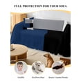 thumbnail image 4 of Navy Blue Black Grey Couch Cover for 2 Cushion Sofa, Modern Irregular Geometric Abstract Washable Loveseat Sofa Covers Slipcover for Sectional Sofas L-Shaped, Couch Throw Cover 71"x118", 4 of 9