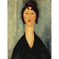 thumbnail image 2 of Amedeo Modigliani 12x14 Gold Ornate Wood Frame and Double Matted Museum Art Print Titled - Portrait of a Young Woman (1918), 2 of 4
