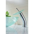 thumbnail image 2 of Paeva Series Deco-Glass Vessel Sink in Crystal Clear Chipasi with Matching Chrome Waterfall Faucet, 2 of 13