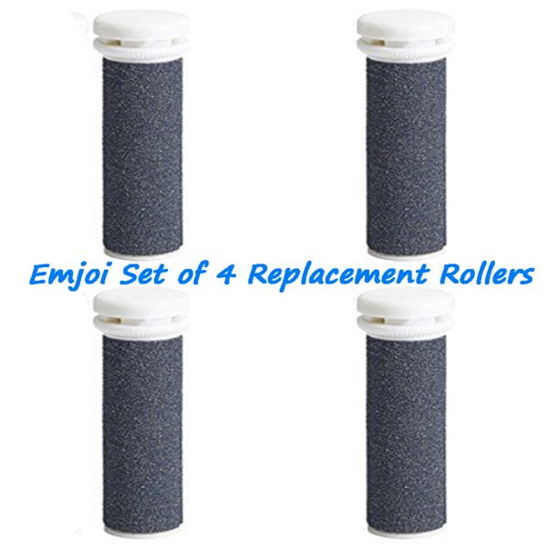 Dearhouse Pack of 4 Emjoi Micro-Pedi Compatible Replacement Extra Coarse Refill Rollers,grey