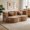 Warm Taupe, variant on AUU Heart-Shaped 78.7" Convertible Sofa Bed – No Assembly Sponge Couch in a Box with Pillows, Multi-Functional Sleeper for Living Room, Apartment, or Guest Room