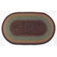 thumbnail image 2 of C-81 Burgundy/Black/Sage Oval Braided Rug 27"x45", 2 of 2