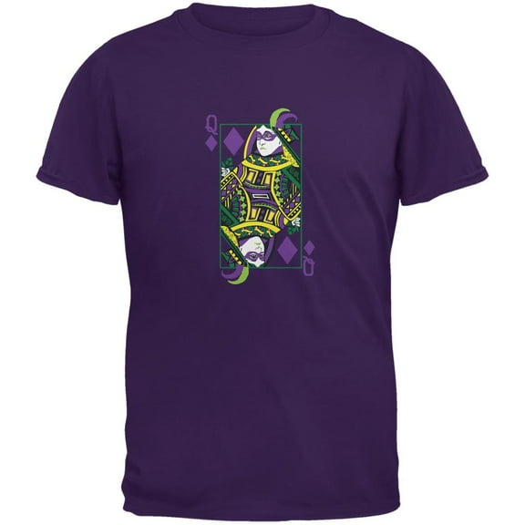 Mardi Gras Queen of Diamonds Purple Adult T-Shirt - 2X-Large
