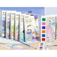thumbnail image 2 of LNGOOR 20 Pages Animal/Ocean World/Fairy Water Drawing Book For Painting Practice  With Solid Ink And Brush  Coloring Book, 2 of 7