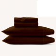 thumbnail image 2 of 4 PCs Half Split King Sheet Sets for Adjustable beds deep Pocket, 34" Split Top King Microfiber Sheets (Chocolate), 2 of 2