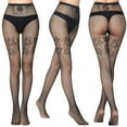 thumbnail image 2 of ZJXFGS Bas pour Femmes Collants pour Femmes Collants de Compression Bas Résille pour Femmes Bas de Compression pour Femmes Collants Y2K pour Femmes Collants Noirs Multicolores Taille Unique, 2 of 5