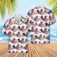 thumbnail image 3 of Camisa hawaiana con estampado 3D de la bandera estadounidense, blusa playera para hombre, camisas con solapa para trabajo, camisas cubanas, ropa para hombre, tops para hombre, 3 of 5
