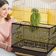 thumbnail image 6 of Superior Hub Large Bird Cage Cover, Bird Cage Seed Catcher, Adjustable Soft Nylon Mesh Net with Twinkle Moon Star, Birdcage Cover Skirt Seed Guard for Parrot Parakeet Macaw Round Square Cages (Black), 6 of 14