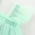 thumbnail image 4 of TAIAOJING Toddler Girls Mesh Dress Fly Sleeve Holiday Solid Color A-Line Dance Party Princess Dresses Beach Casual Birthday Boho Sundress Stylish 18-24M, 4 of 6