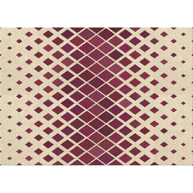 Ahgly Company Tapis d'Intérieur Lavables à la Machine, Rectangle Transitionnel, Zone Or Vanille, 4' x 6'
