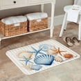 thumbnail image 2 of FJPT Non Slip Flannel Polyester Floor Mat With Seashell And Starfish Design For Bathroom Kitchen Bedroom Decor 16x24 inch, 2 of 5