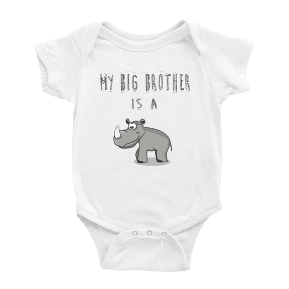 My Big Brother Is A Rhinoceros Cute Baby Clothing Boy Girl