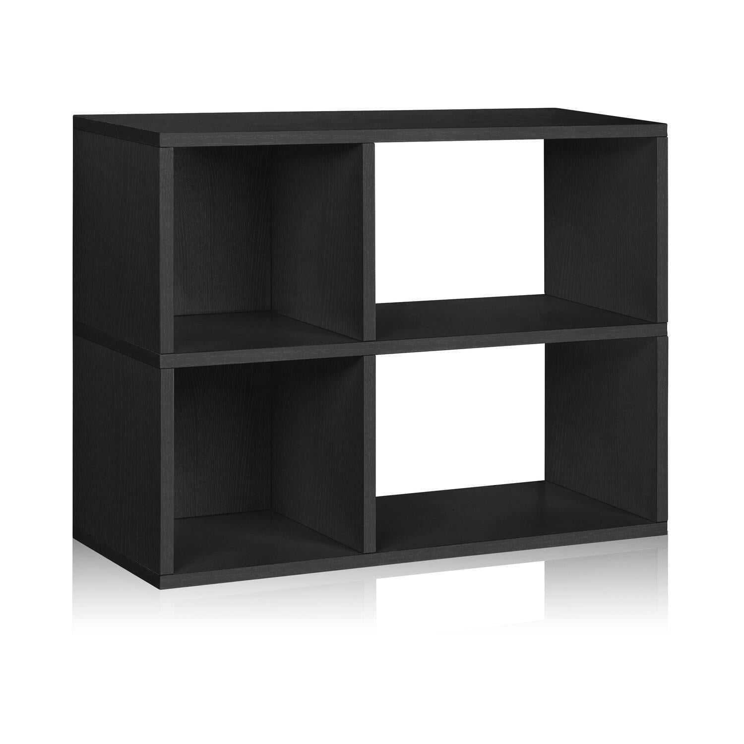 Way Basics Eco Chelsea Bookcase and Cubby StorageFinishBlack,Type2