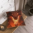 thumbnail image 5 of KLL Magma Fire Black Dragon Decorative Throw Pillow Covers Velvet Soft for Couch Sofa Bedroom Living Room Outdoor (No pillow core)- 20"x20", 5 of 5
