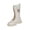 Beige, variant on Round Toe Boots,Mid Calf Boots for Kids - Modern Tall Fashion Boots with Clean Structured Upper, Round Toe and Side Zipper Mid Shaft Boots, Mid Shaft Dress Boots, Casual Footwear for Autumn Winter