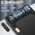 thumbnail image 3 of Walking Pad 2.5HP Brushless Motor 300lbs Weight Capacity,Portable Under Desk Treadmill with App Remote Control,Low-Noise Desk Treadmill in LED Display,Installation-Free, 3 of 8