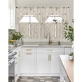 thumbnail image 4 of Sparrow Swag Kitchen Curtains Sets for Windows 24 Inch Length, Spring Birds on The Branches Retro Country Beige Short Window Curtain Panels Swags Valances and Tiers 3 Piece Set for Cafe/Dining Room, 4 of 5