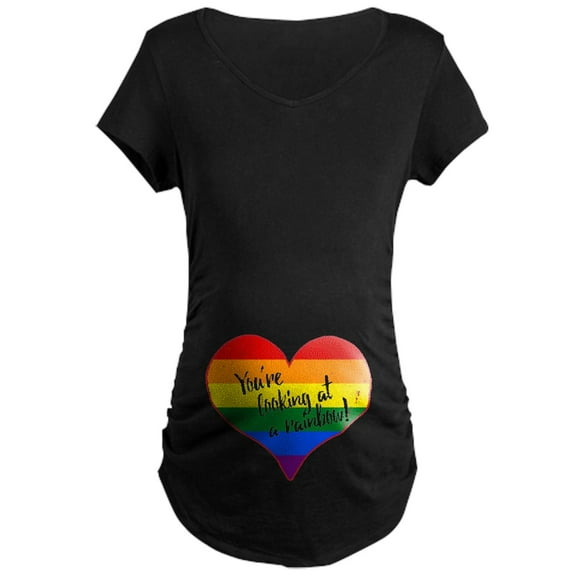 CafePress - You'Re Looking At A Rainbow Dark Maternity T S - Maternity Dark T-Shirt