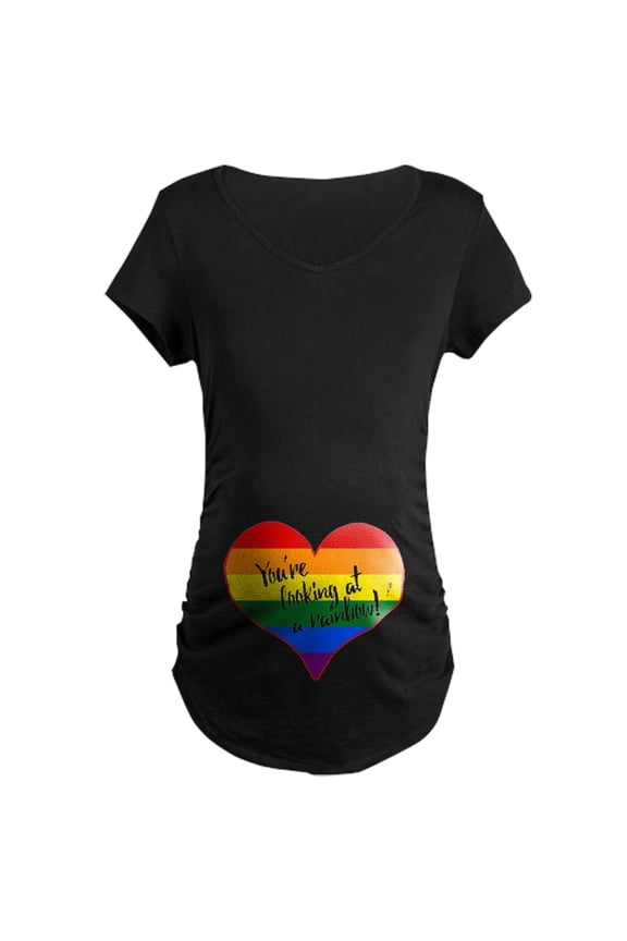 - You'Re Looking At A Rainbow Dark Maternity T S - Maternity Dark T-Shirt
