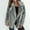 Gray, variant on Women's Winter Coat Keep Warm Outerwear Loose Big Collar Coat