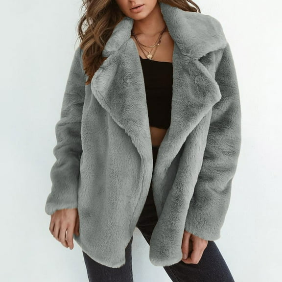 Women Winter Coat Keep Warm Outerwear Loose Big Collar Coat Suede Jacket Women Women S Outerwear Jacket Extra Large Women Jackets Women Full Zip Outerwear for Women Womens Thin Jacket Lamp Jacket