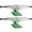 Polished/Green, variant on Silver M-Hollow Skateboard Trucks Polished/Green - Hanger 5.5" Axle 8.25" (Set of 2)