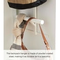 thumbnail image 4 of Yamazaki Home Over-the-Door Backpack Hanger, White, Steel, Supports 22 pounds, 4 of 7