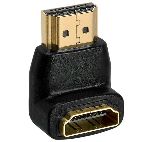 Cmple - HDMI Male to Female Port Saver 90 Degree Downward HDMI to HDMI Coupler, HDMI Port Saver (Male to Female), 4K 3D HDMI Adapter for TV, Monitors, Projector, Xbox, PS4, Firestick, HDTV, Laptop